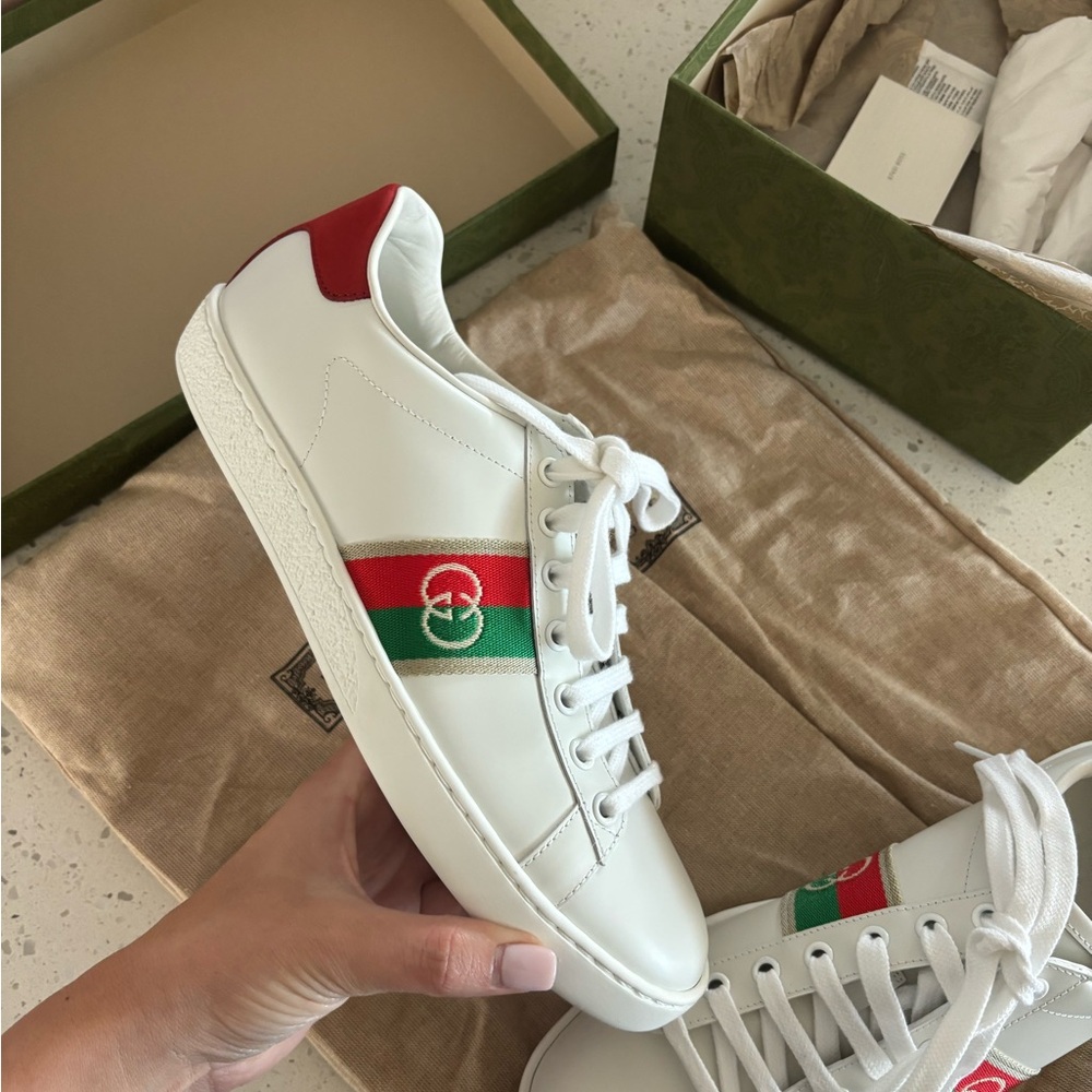 Authentic Gucci Ace Sneaker- 38.5 - Picture 2 of 11